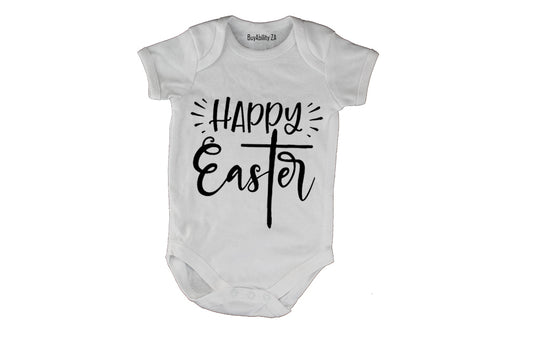 Happy Easter, Cross - Baby Grow