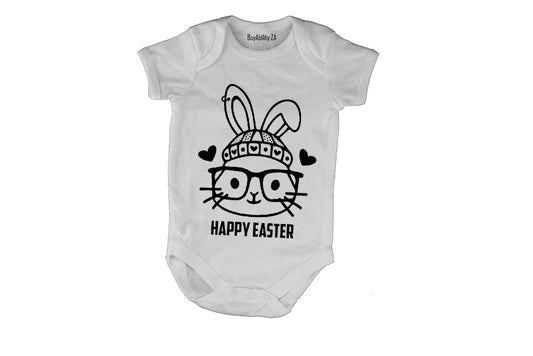 Happy Easter - Hat Bunny - Baby Grow