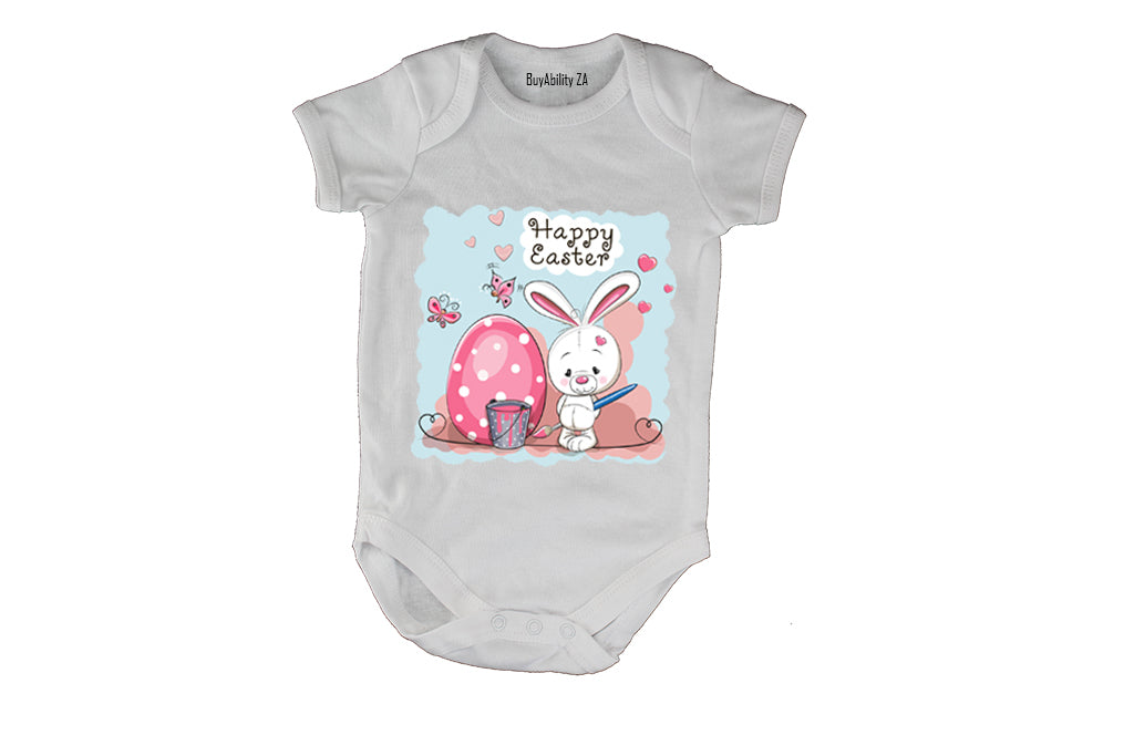 Happy Easter - Painter Bunny - Baby Grow