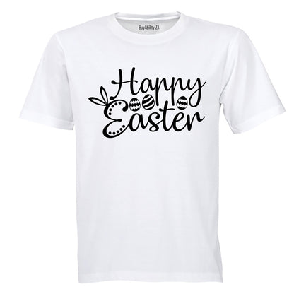 Happy Easter, Patterned Eggs - Adults - T-Shirt