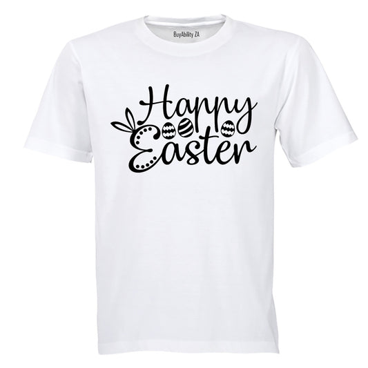 Happy Easter, Patterned Eggs - Adults - T-Shirt