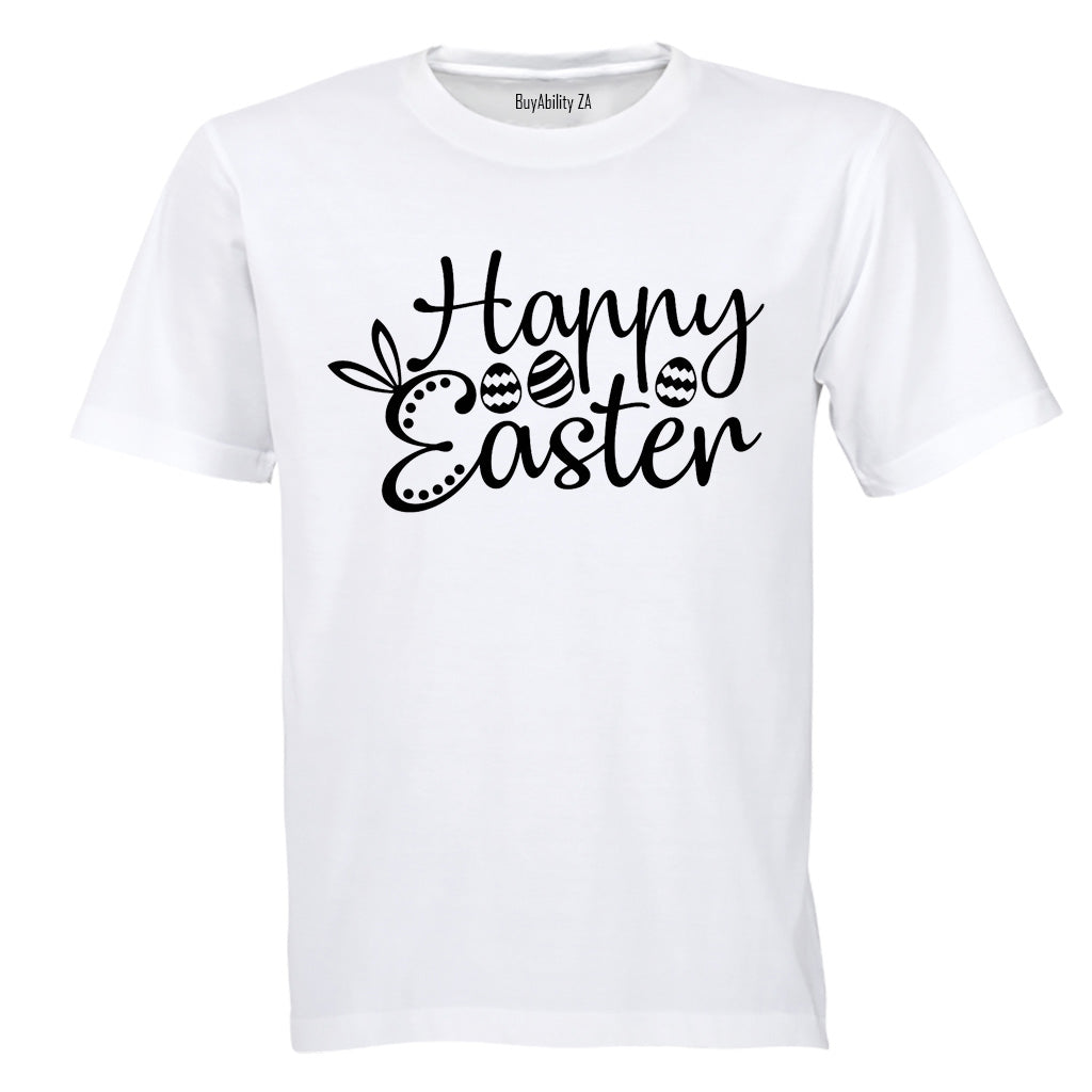 Happy Easter, Patterned Eggs - Kids T-Shirt