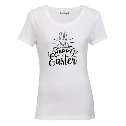 Happy Easter - Peeking Bunny - Ladies - T-Shirt