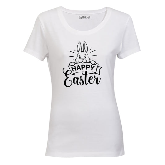 Happy Easter - Peeking Bunny - Ladies - T-Shirt
