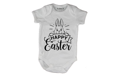 Happy Easter - Peeking Bunny - Baby Grow
