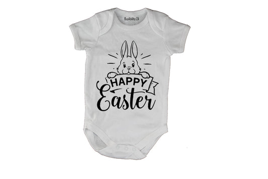Happy Easter - Peeking Bunny - Baby Grow