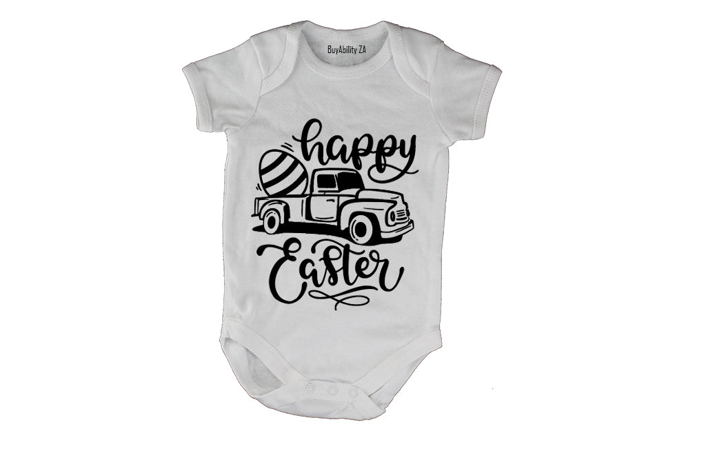 Happy Easter - Truck - Baby Grow
