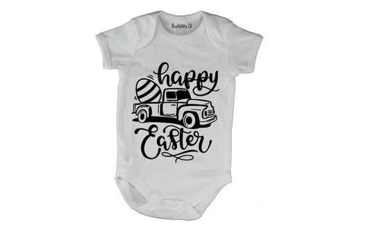 Happy Easter - Truck - Baby Grow