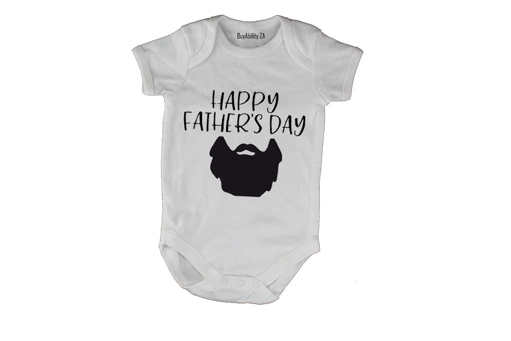 Happy Father's Day - Beard - Baby Grow