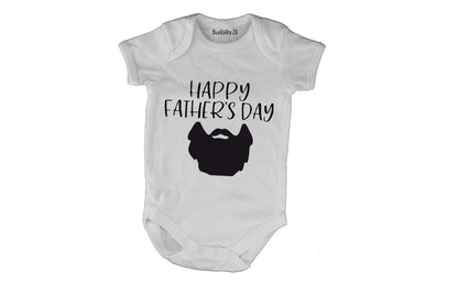 Happy Father's Day - Beard - Baby Grow