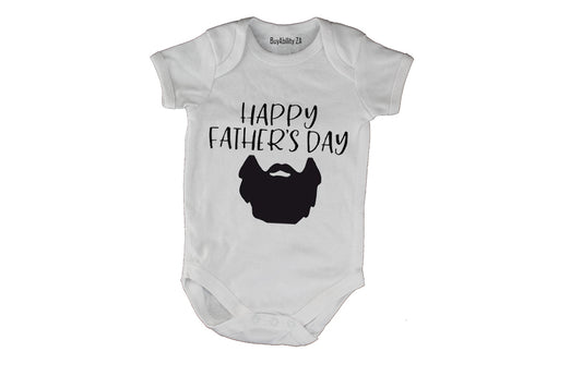 Happy Father's Day - Beard - Baby Grow