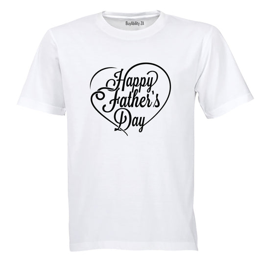 Happy Father's Day - Heart - Adults - T-Shirt