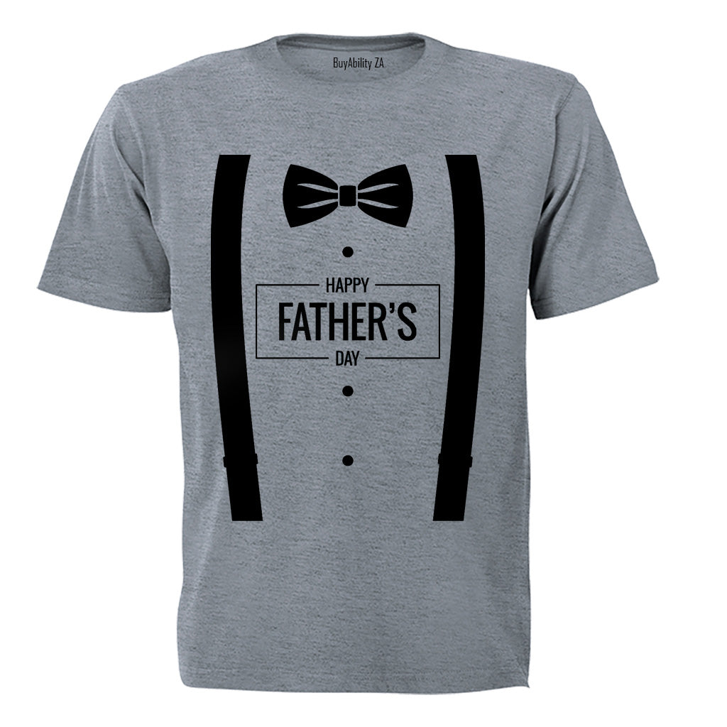 Happy Father's Day - Suspenders - Adults - T-Shirt