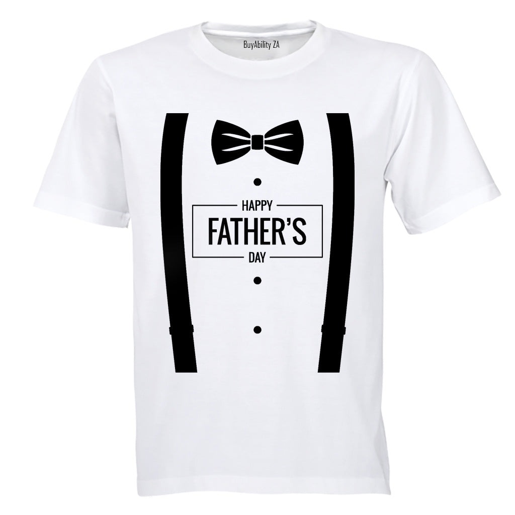 Happy Father's Day - Suspenders - Adults - T-Shirt