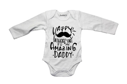 Happy Fathers Day - Amazing Daddy - Baby Grow