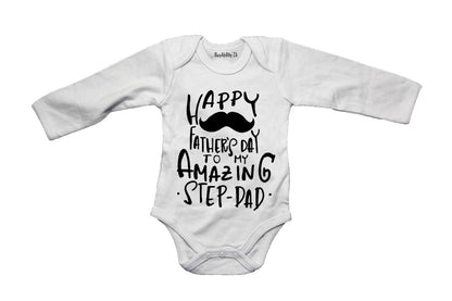 Happy Fathers Day - Amazing Step Dad - Baby Grow