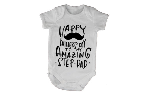 Happy Fathers Day - Amazing Step Dad - Baby Grow - BuyAbility South Africa