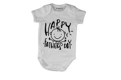 Happy Father's Day - Boy Hugs - Baby Grow