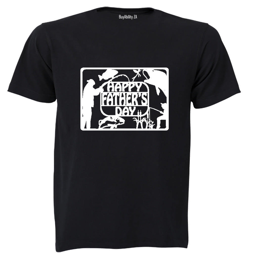 Happy Fathers Day - Fishing - Adults - T-Shirt