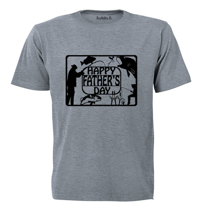 Happy Fathers Day - Fishing - Adults - T-Shirt