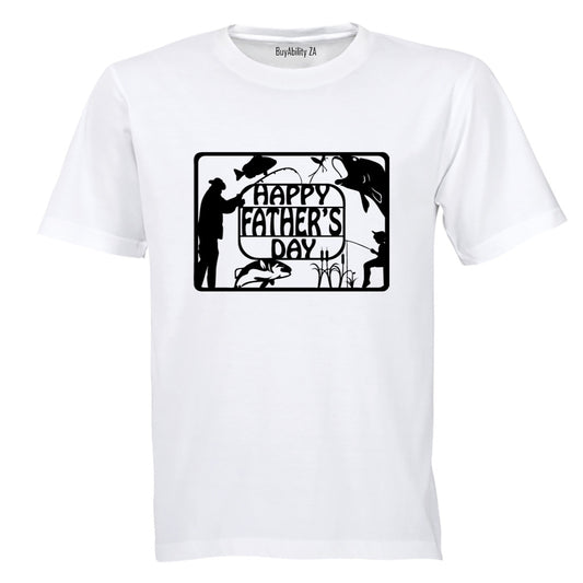 Happy Fathers Day - Fishing - Adults - T-Shirt