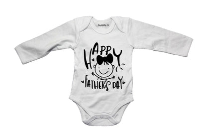 Happy Father's Day - Girl Hugs - Baby Grow