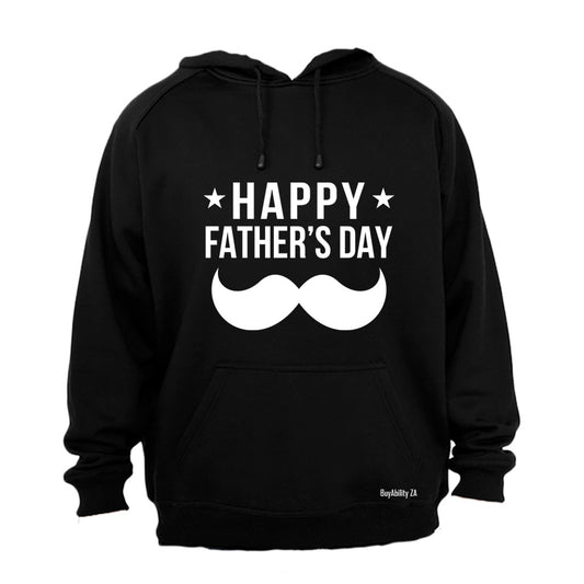 Happy Fathers Day - Mustache & Stars - Hoodie