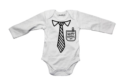 Happy Father's Day, Pocket + Tie - Baby Grow