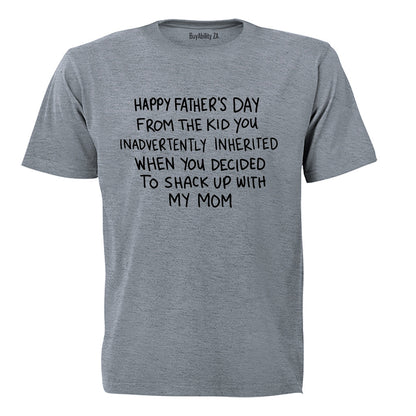 Happy Fathers Day From The Kid - Adults - T-Shirt