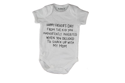 Happy Fathers Day From The Kid - Baby Grow