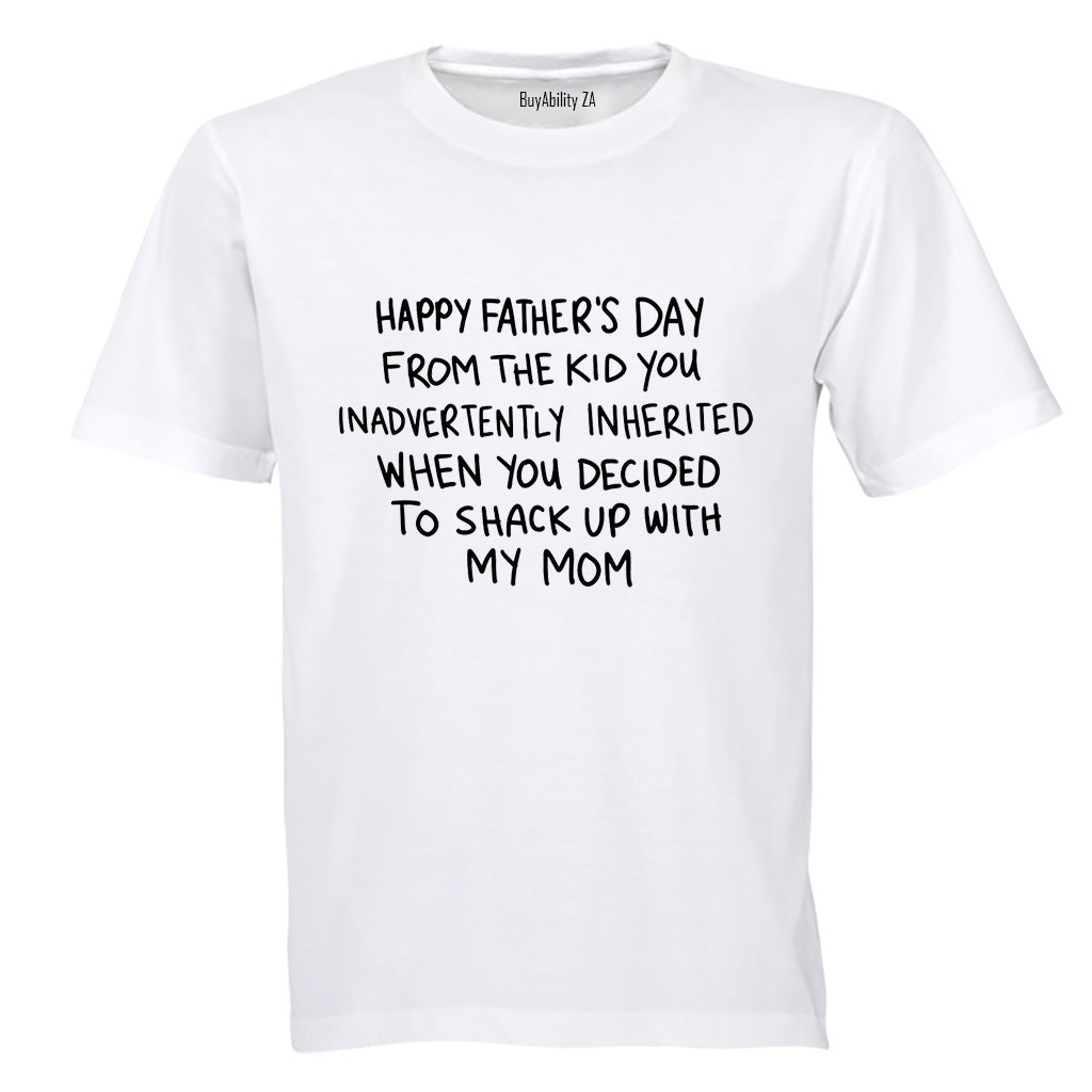 Happy Fathers Day From The Kid - Adults - T-Shirt