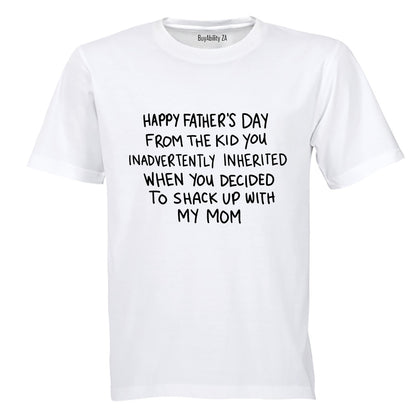 Happy Fathers Day From The Kid - Adults - T-Shirt