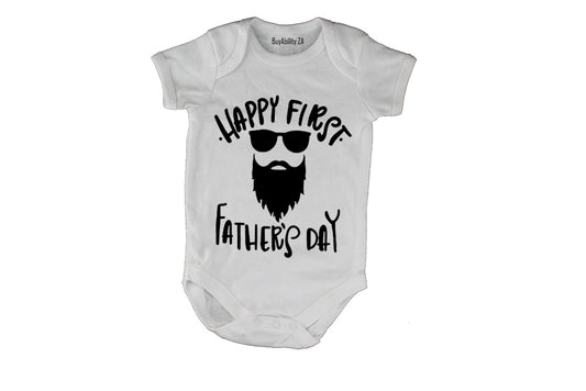 Happy Father's Day - Beard - Baby Grow