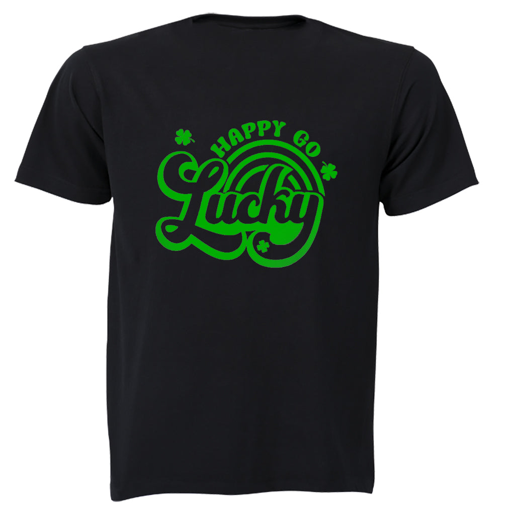 Happy Go Lucky - St. Patricks Day - Adults - T-Shirt - BuyAbility South Africa