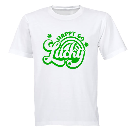 Happy Go Lucky - St. Patricks Day - Adults - T-Shirt - BuyAbility South Africa
