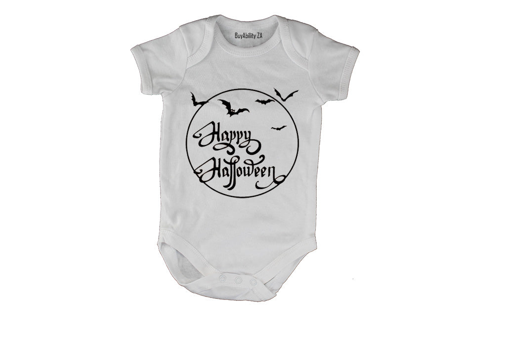 Happy Halloween - Circular Design - Baby Grow