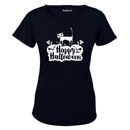 Happy Halloween - Black Cat - Ladies - T-Shirt