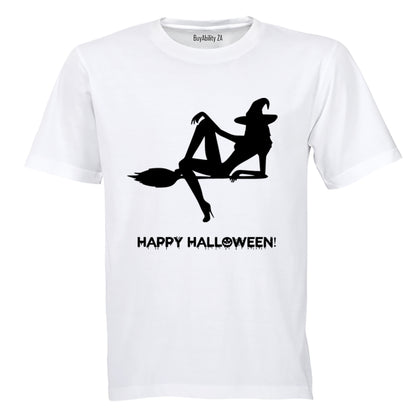 Witch on a Broomstick - Halloween Inspired! - Adults - T-Shirt