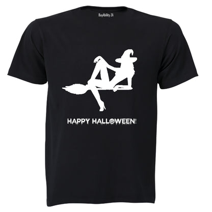 Witch on a Broomstick - Halloween Inspired! - Adults - T-Shirt