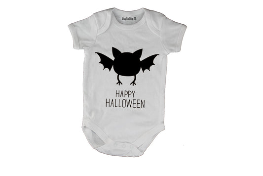 Happy Halloween - Cute Bat - Baby Grow