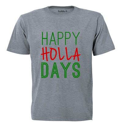 Happy Holla Days - Christmas - Kids T-Shirt - BuyAbility