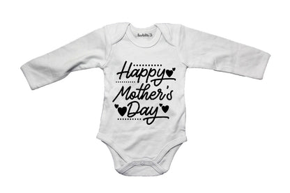 Happy Mothers Day - Dots and Hearts - Baby Grow