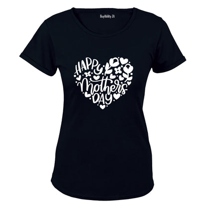 Happy Mother's Day - Heart - Ladies - T-Shirt - BuyAbility