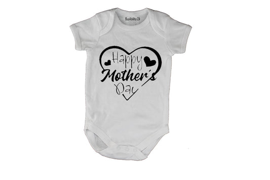 Happy Mothers Day - Hearts - Baby Grow