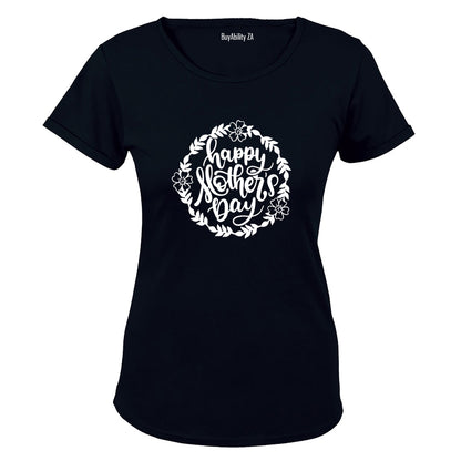 Happy Mother's Day - Wreath - Ladies - T-Shirt - BuyAbility
