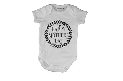 Happy Mothers Day - Wreath - Baby Grow