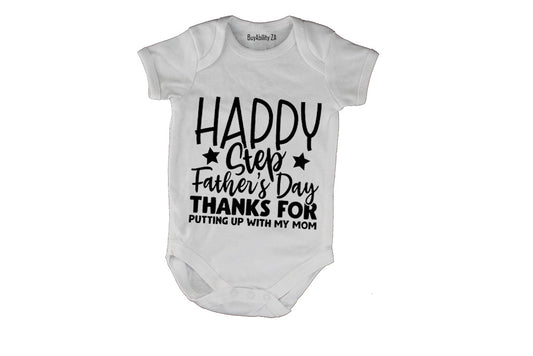 Happy Step-Father's Day - Baby Grow