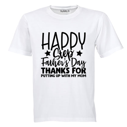 Happy Step-Father's Day - Adults - T-Shirt