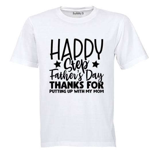 Happy Step-Father's Day - Adults - T-Shirt