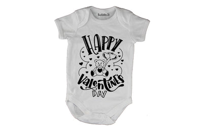 Happy Valentines Day - Bear - Baby Grow
